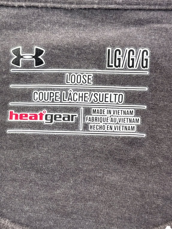 UNDER ARMOUR GRAPHIC TEE SPORTSWEAR CHARCOAL ΑΝΤΡΙΚΟ PRE OWNED L