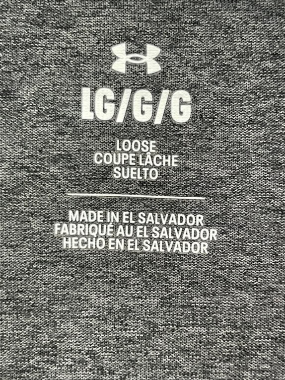 UNDER ARMOUR GRAPHIC TEE SPORTSWEAR CHARCOAL ΑΝΤΡΙΚΟ PRE OWNED L