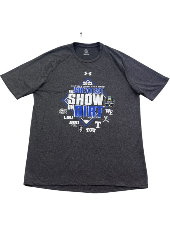 UNDER ARMOUR GRAPHIC TEE SPORTSWEAR CHARCOAL ΑΝΤΡΙΚΟ PRE OWNED L