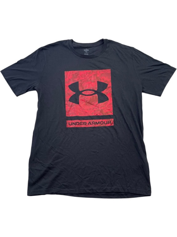 UNDER ARMOUR GRAPHIC TEE SPORTSWEAR BLACK MENS PRE OWNED XL