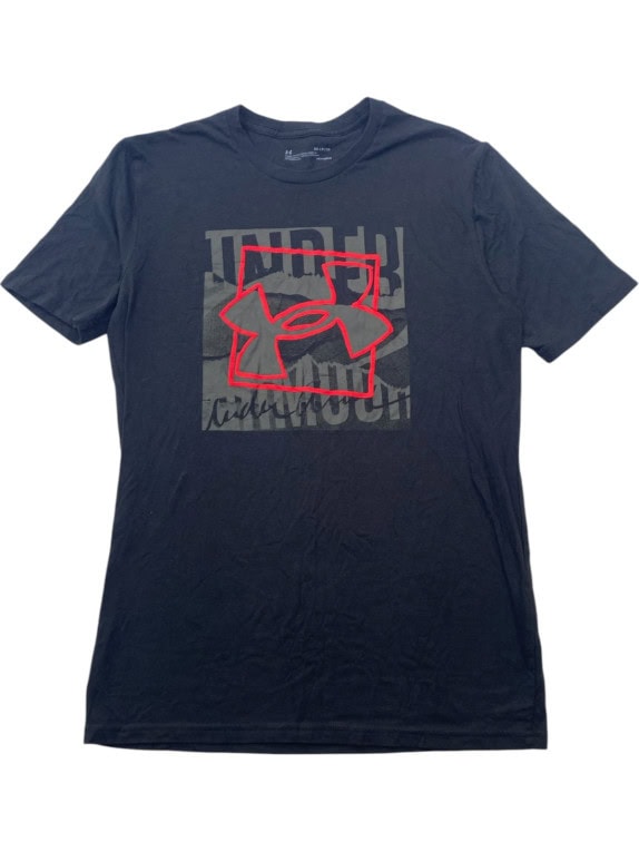 UNDER ARMOUR GRAPHIC TEE STREETWEAR NAVY MEN PRE OWNED SM P CH