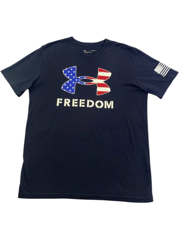 UNDER ARMOUR GRAPHIC TEE STREETWEAR NAVY ΑΝΤΡΙΚΟ PRE OWNED XL