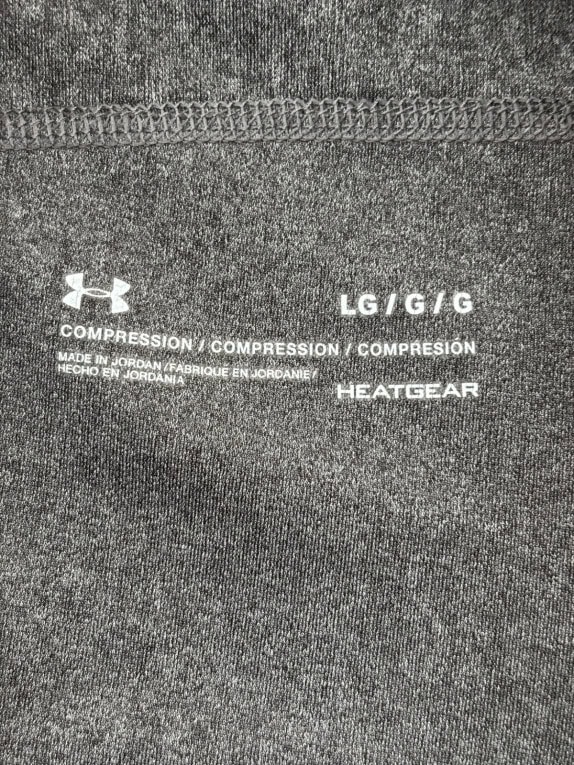 UNDER ARMOUR ΚΟΛΑΝ ΣΥΜΠΙΕΣΗΣ ATHLETIC CHARCOAL ΚΟΚΚΙΝΟ UNISEX PRE OWNED L