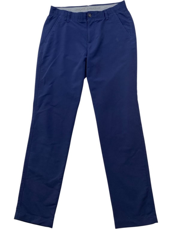 UNDER ARMOUR ATHLETIC PANTS BLUE MEN PRE OWNED 48