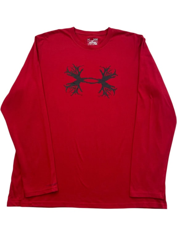 UNDER ARMOUR T SHIRT GRAPHIC RED MEN PRE OWNED L