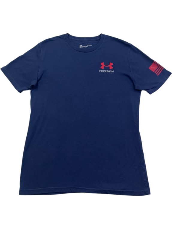 UNDER ARMOUR TEE FREEDOM NAVY MEN PRE OWNED S-M