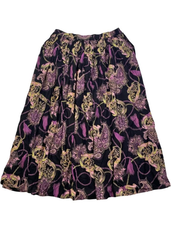 UNITED COLORS OF BENETTON SKIRT 90s PAISLEY PATTERN MULTICOLOR WOMEN'S XL
