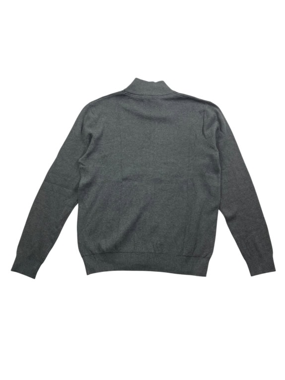UNIVERSITY CLUB Knitted Full Zip Cardigan Casual With Logo Grey Men’s XL