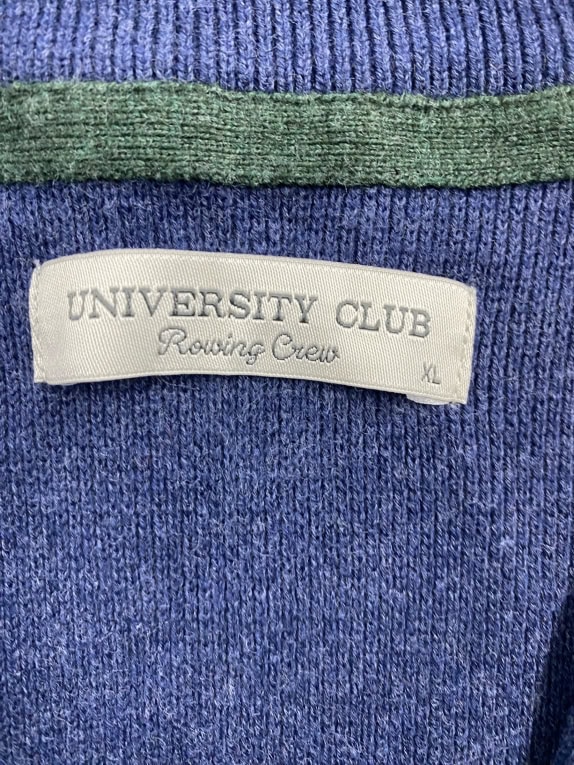 University Club Ζακέτα Πλεκτή με Φερμουάρ Μπλε Ανδρική L