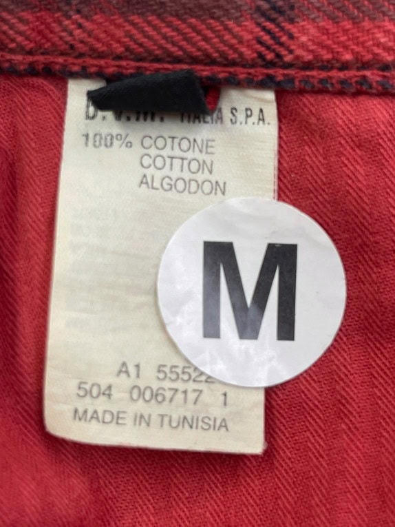UNKNOWN BRAND ΠΑΝΤΕΛΟΝΙ TARTAN ΚΟΚΚΙΝΟ UNISEX PRE OWNED M