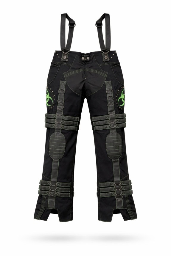 UNKNOWN PANTALONI CON BRETELLE UTILITY NERO UNISEX PRE OWNED