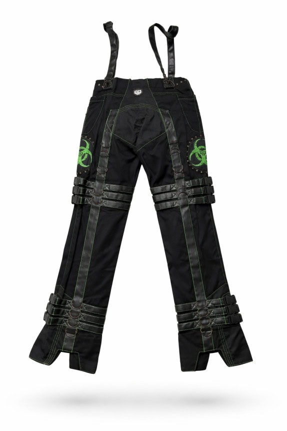 UNKNOWN SUSPENDER PANTS UTILITY BLACK UNISEX PRE OWNED
