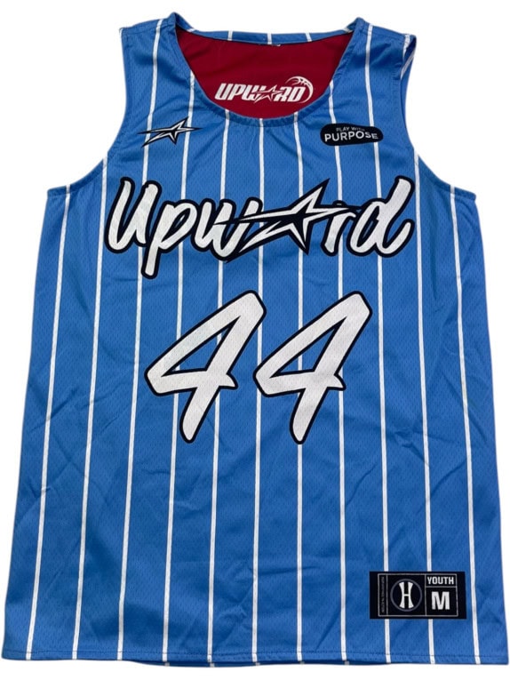 UPWARD ΑΜΑΝΙΚΗ ΦΑΝΕΛΑ BASKETBALL STRIPED ΜΠΛΕ ΑΝΤΡΙΚΟ PRE OWNED S