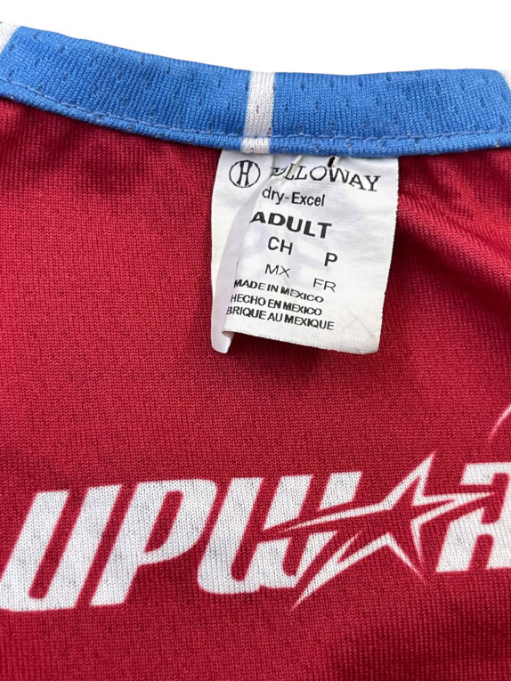 UPWARD BASKETBALL JERSEY STRIPED ATHLETIC BLUE MEN PRE OWNED S