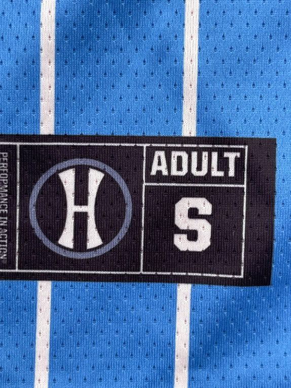 UPWARD BASKETBALL JERSEY STRIPED ATHLETIC BLUE MEN PRE OWNED S