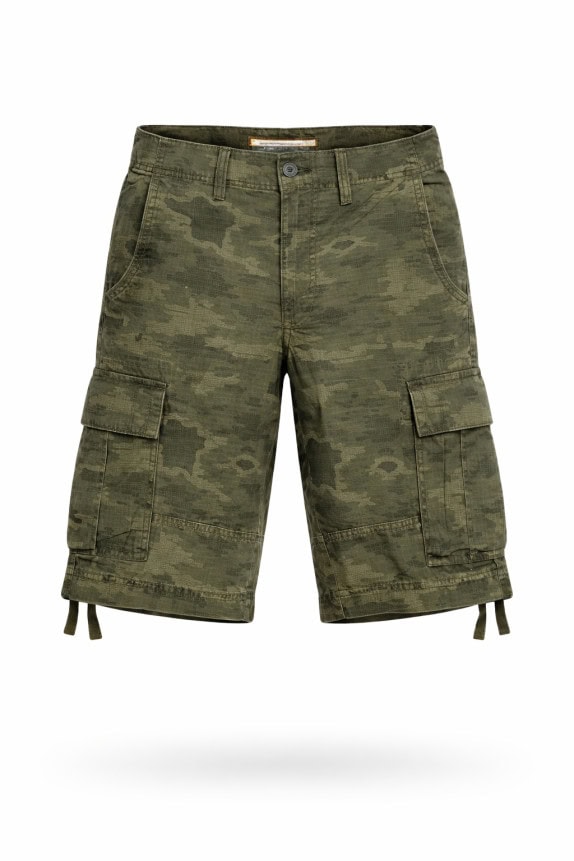 URBAN OUTFITTERS CARGO SHORTS CAMO OLIVA UOMO PRE OWNED S