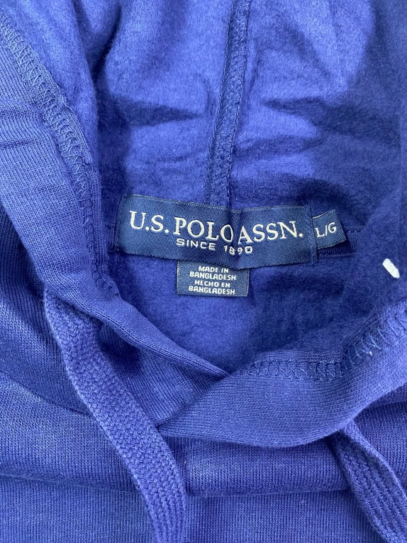U.S. Polo Assn. Φούτερ Hoodie Μπλε με Κέντημα Logo Ανδρικό L