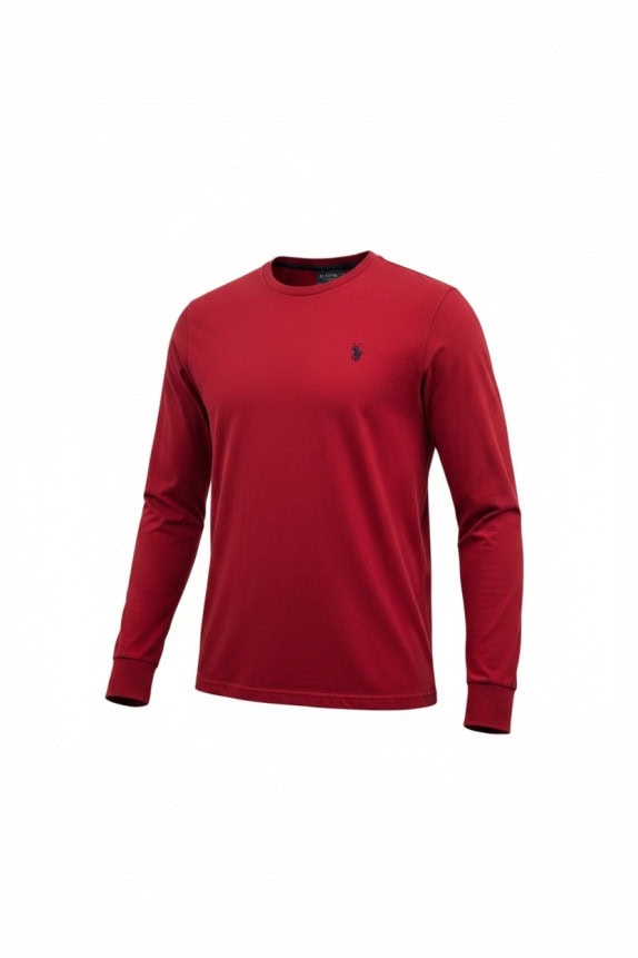 US POLO ASSN ΜΑΚΡΥΜΑΝΙΚΗ ΜΠΛΟΥΖΑ MINIMAL ΚΟΚΚΙΝΗ ΑΝΤΡΙΚΟ PRE OWNED M