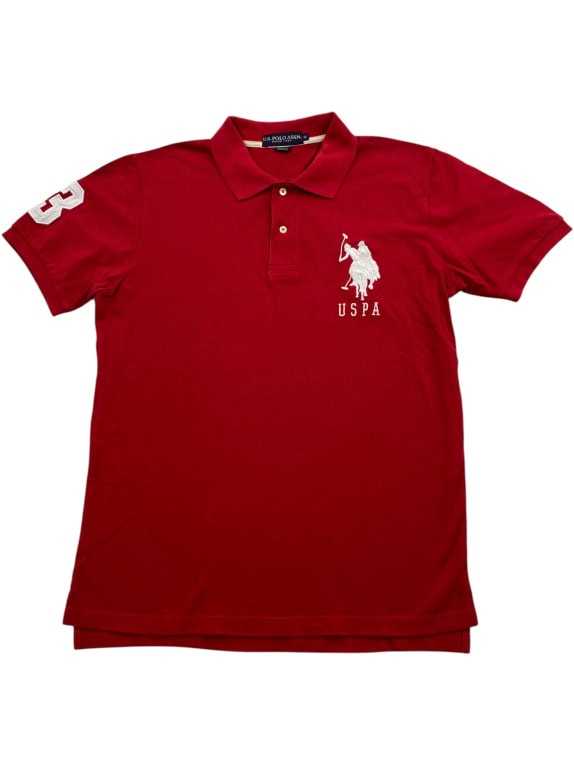 U.S. POLO ASSN. ΜΠΛΟΥΖΑ POLO CLASSIC ΛΟΓΟΤΥΠΟ ΚΟΚΚΙΝΟ ΑΝΔΡΙΚΟ M