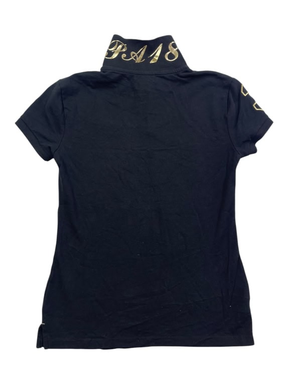 U.S. POLO ASSN. ΜΠΛΟΥΖΑ POLO GOLD LOGO ΜΑΥΡΟ ΓΥΝΑΙΚΕΙΟ XS