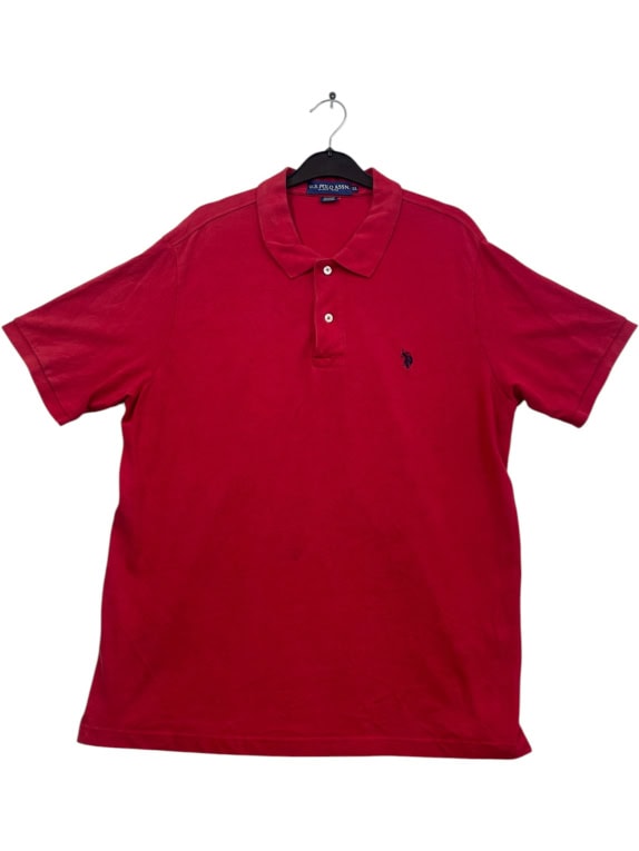 US POLO ASSN ΜΠΛΟΥΖΑ POLO RETRO ΚΟΚΚΙΝΟ ΑΝΤΡΙΚΟ XL pre-owned