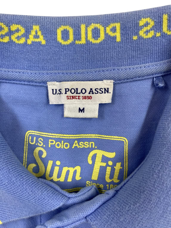 U.S. POLO ASSN. POLO SLIM FIT CON LOGO CELESTE DA UOMO M