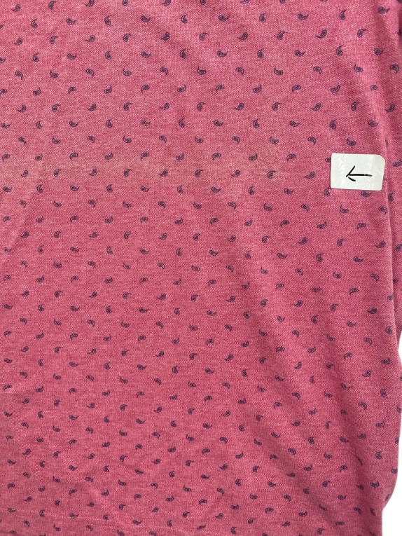 U.S. Polo Assn. Polo Shirt Casual All Over Print Logo Pink Men’s S