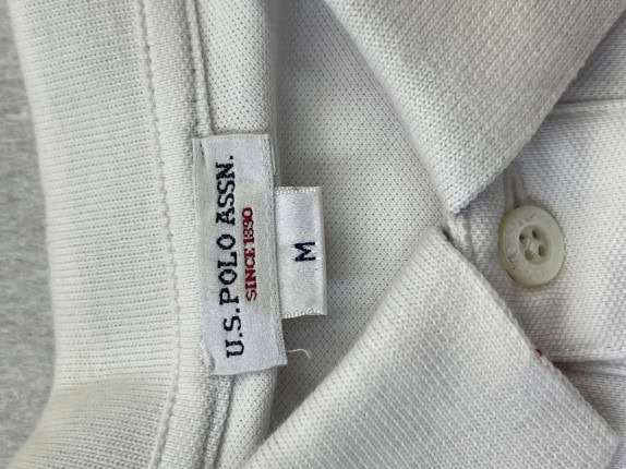U.S. POLO ASSN POLO SHIRT MINIMAL OFF WHITE UOMO PRE OWNED M