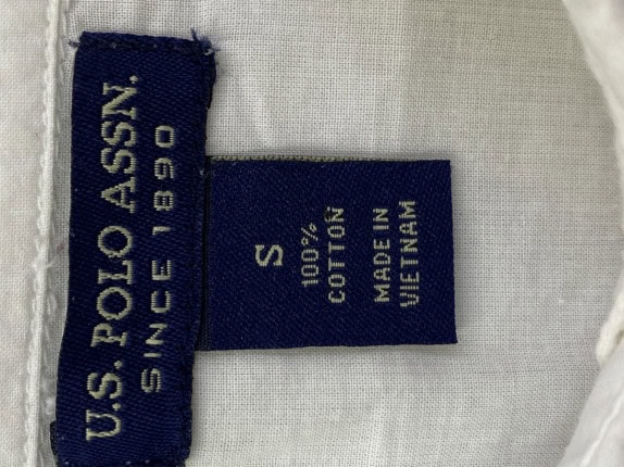 U.S. POLO ASSN. ΠΟΥΚΑΜΙΣΟ MINIMAL ΛΕΥΚΟ ΑΝΤΡΙΚΟ PRE OWNED S