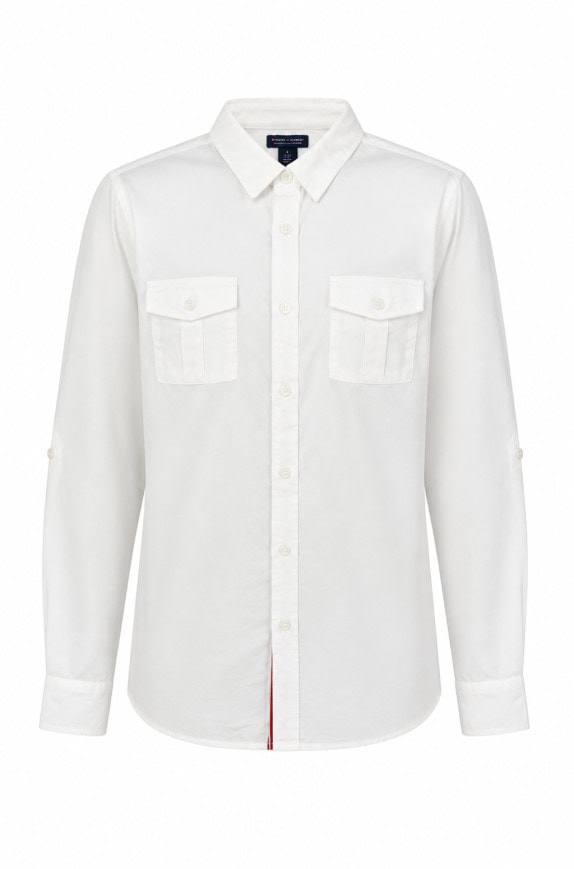 U.S. POLO ASSN. ΠΟΥΚΑΜΙΣΟ MINIMAL ΛΕΥΚΟ ΑΝΤΡΙΚΟ PRE OWNED S