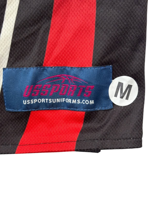 USSPORTS BASKETBALL JERSEY ATHLETIC BLACK UNISEX PRE OWNED M