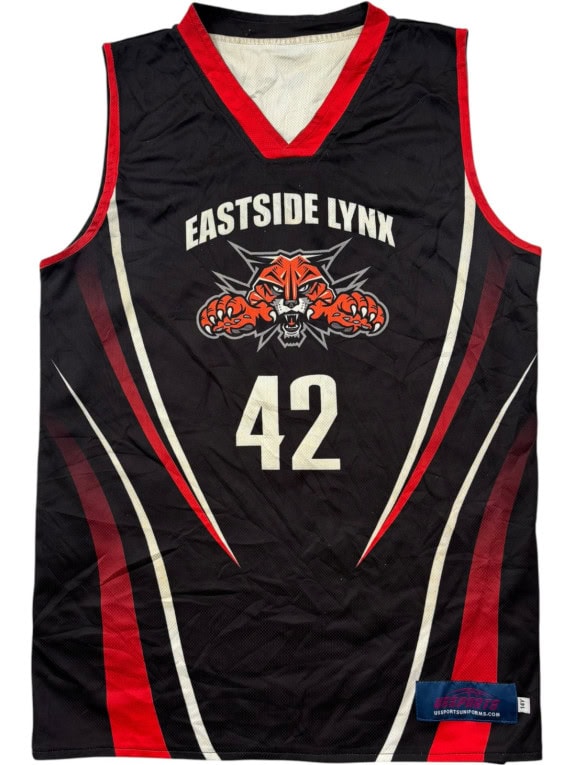 USSPORTS BASKETBALL JERSEY ATHLETIC BLACK UNISEX PRE OWNED M
