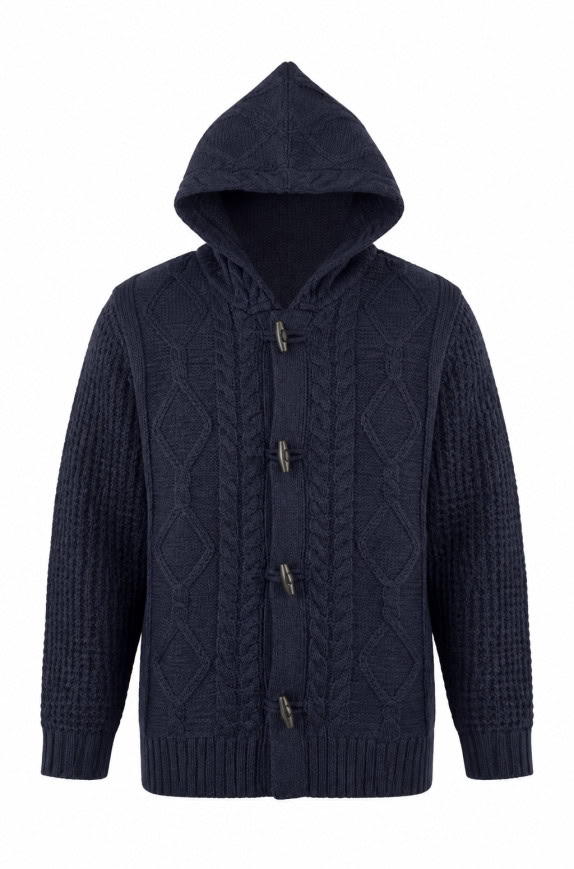 Y2K VAGO CARDIGAN BOXY NAVY ΑΝΤΡΙΚΟ PRE OWNED L