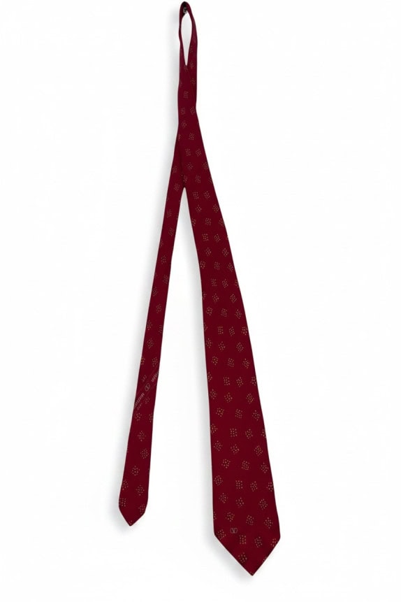 VALENTINO CRAVATTE SILK TIE CLASSIC BURGUNDY MENS PRE OWNED