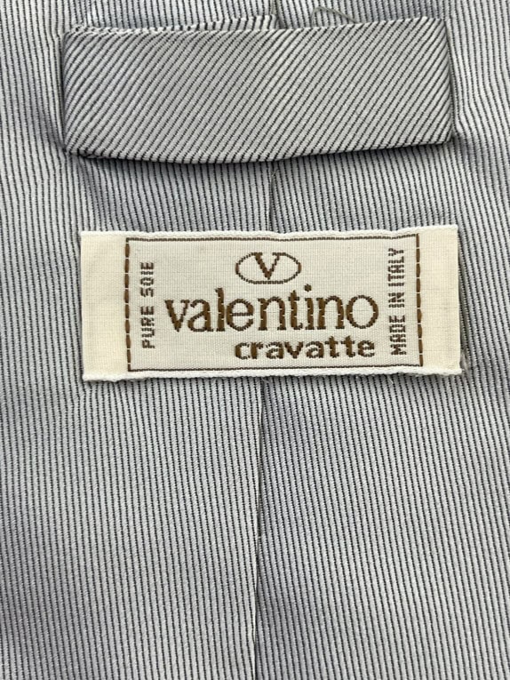 VALENTINO CRAVATTE ΓΡΑΒΑΤΑ MINIMAL ΓΚΡΙ ΑΝΤΡΙΚΗ PRE OWNED
