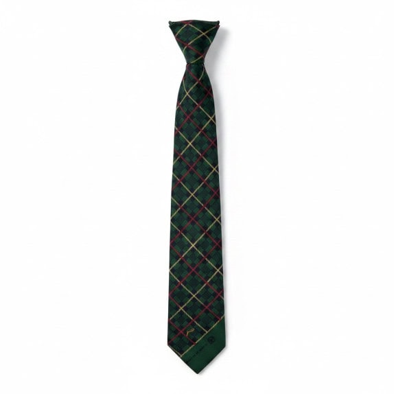 VALENTINO CREATION CRAVATTA VINTAGE TARTAN VERDE UOMO PRE OWNED