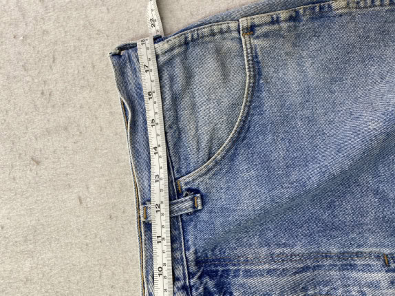 WRANGLER BERMUDA SHORTS WASHED BLUE UOMO PRE OWNED L
