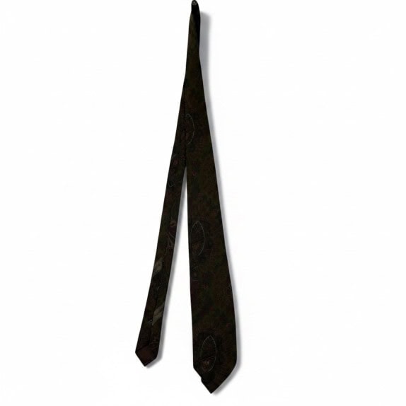 VALENTINO TIE CLASSIC PAISLEY OLIVE MEN PRE OWNED