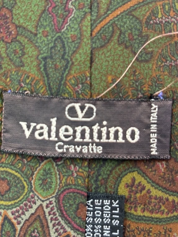 VALENTINO ΓΡΑΒΑΤΑ CLASSIC PAISLEY OLIVE ΑΝΤΡΙΚΟ PRE OWNED
