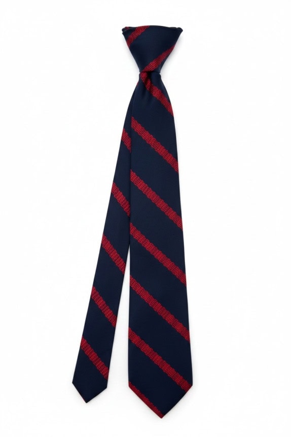 VALENTINO CRAVATTA CLASSIC RIGATA NAVY ROSSO UOMO PRE OWNED