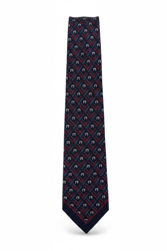 VALENTINO TIE VINTAGE NAVY MENS PRE OWNED