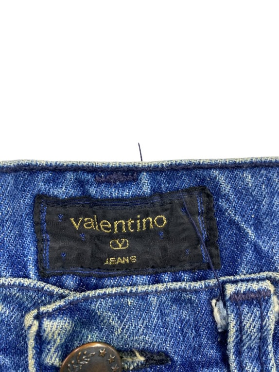 VALENTINO JEANS ΠΑΝΤΕΛΟΝΙ VINTAGE ΛΟΓΟΤΥΠΟ ΜΠΛΕ ΓΥΝΑΙΚΕΙΟ XS