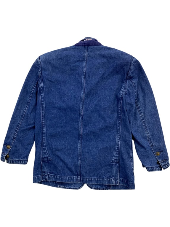 VALENTINO JEANS JACKET VINTAGE DENIM LOGO BLUE MENS XS
