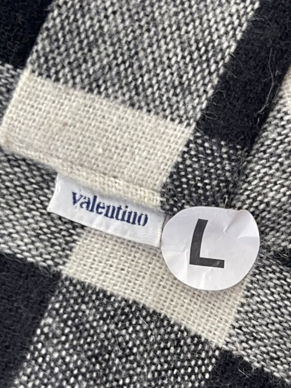 VALENTINO ΚΑΡΟ ΠΟΥΚΑΜΙΣΟ CLASSIC ΜΑΥΡΟ ΚΡΕΜ ΑΝΤΡΙΚΟ PRE OWNED L