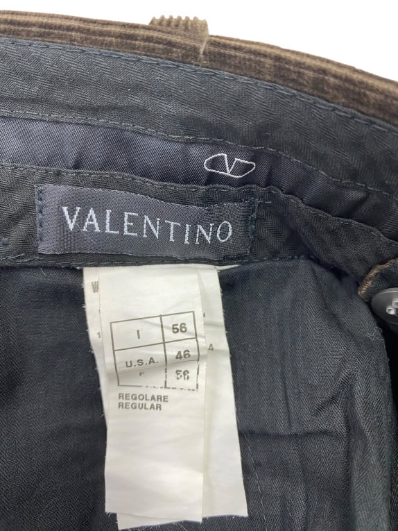 VALENTINO PANTS VINTAGE CORDUROY BROWN MEN XL