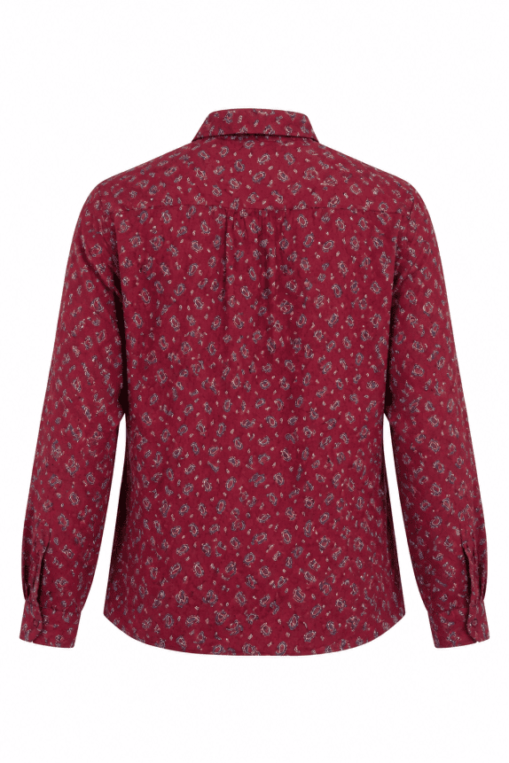 1975 VALENTINO SHIRT VINTAGE BORDEAUX WOMEN PRE OWNED S