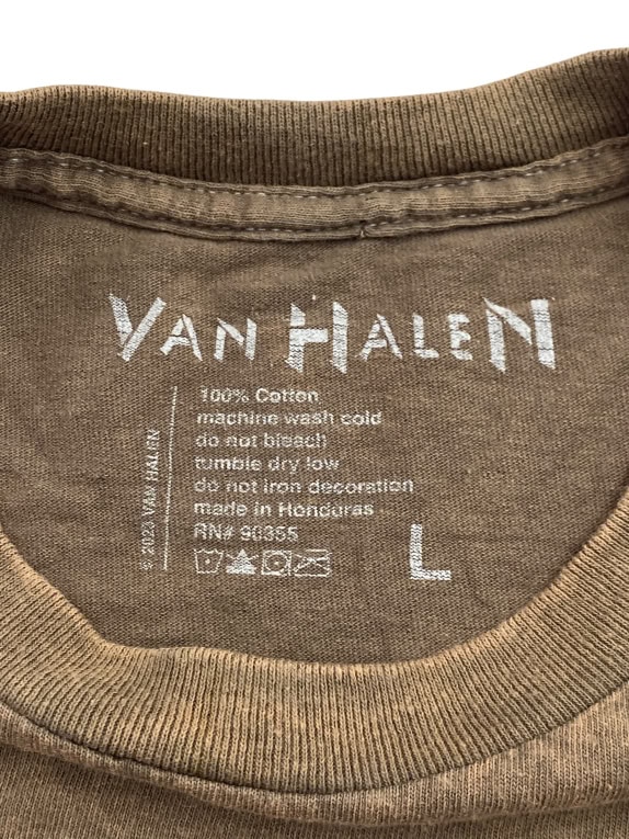 VAN HALEN RACING T-SHIRT MARRONE UNISEX L usata