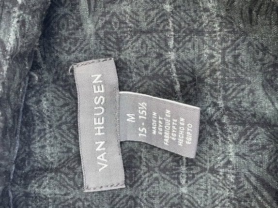 VAN HEUSEN ΠΟΥΚΑΜΙΣΟ CLASSIC ΜΑΥΡΟ ΑΝΤΡΙΚΟ PRE OWNED M