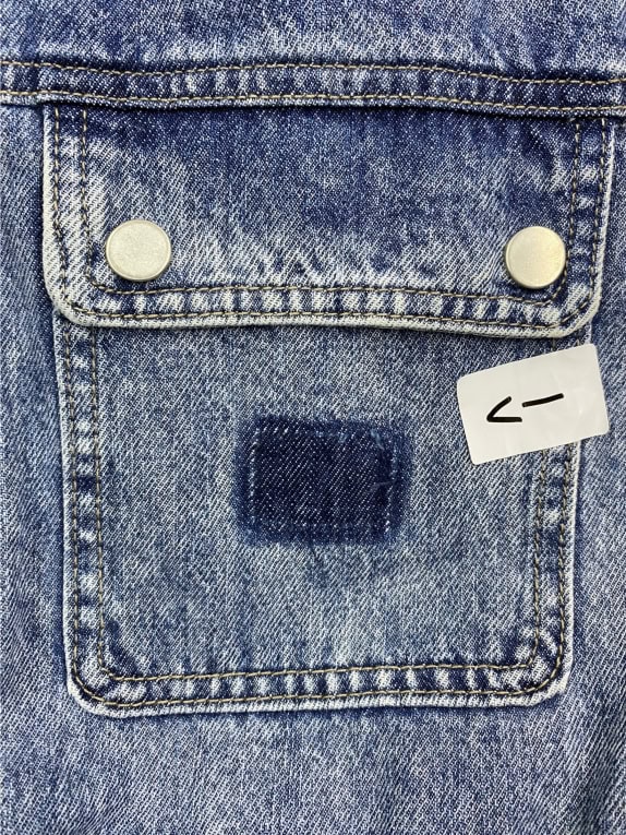 VANS Tuta intera in denim con logo vintage acid wash blu unisex 2XL