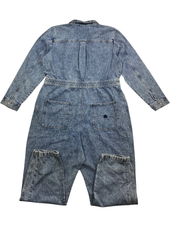 VANS Tuta intera in denim con logo vintage acid wash blu unisex 2XL